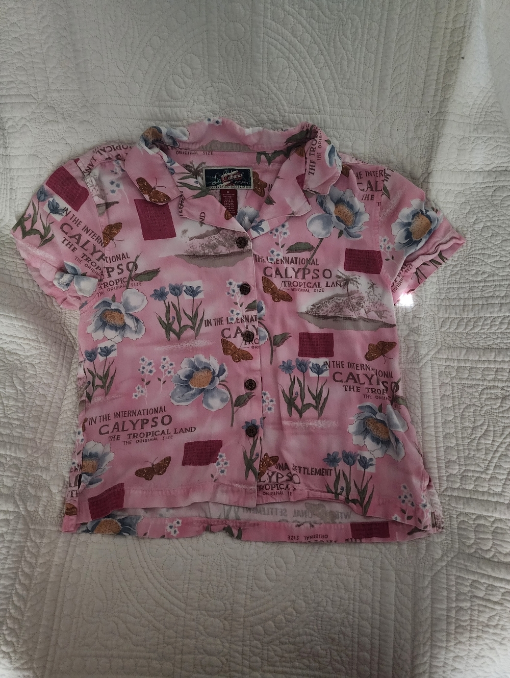 Pink Floral Button-Up Shirt